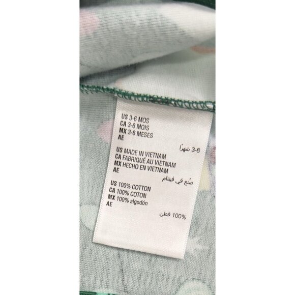 Holiday Lane Baby Christmas Footed Sleeper 3–6M Green Lights Ornaments Cotton - Picture 5 of 5